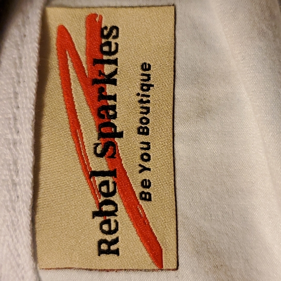 Rebel Sparkles stained glass print tank top turquoise and aqua Plus 4X - Picture 6 of 8